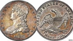 杏3沐鸣平台罕见的1838年半美元硬币售价504G美元