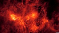 美国宇航局的斯皮策望远镜捕捉到了太空中大量燃烧的云