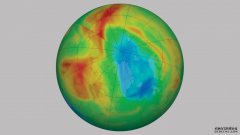 迄今为止所测量到的最大的北极臭氧空洞正在北极上空盘旋