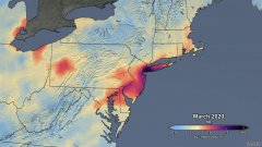 沐鸣平台”美国国家航空航天局表示，冠状病毒的封锁导致美国东北部的空气污染下降了30%